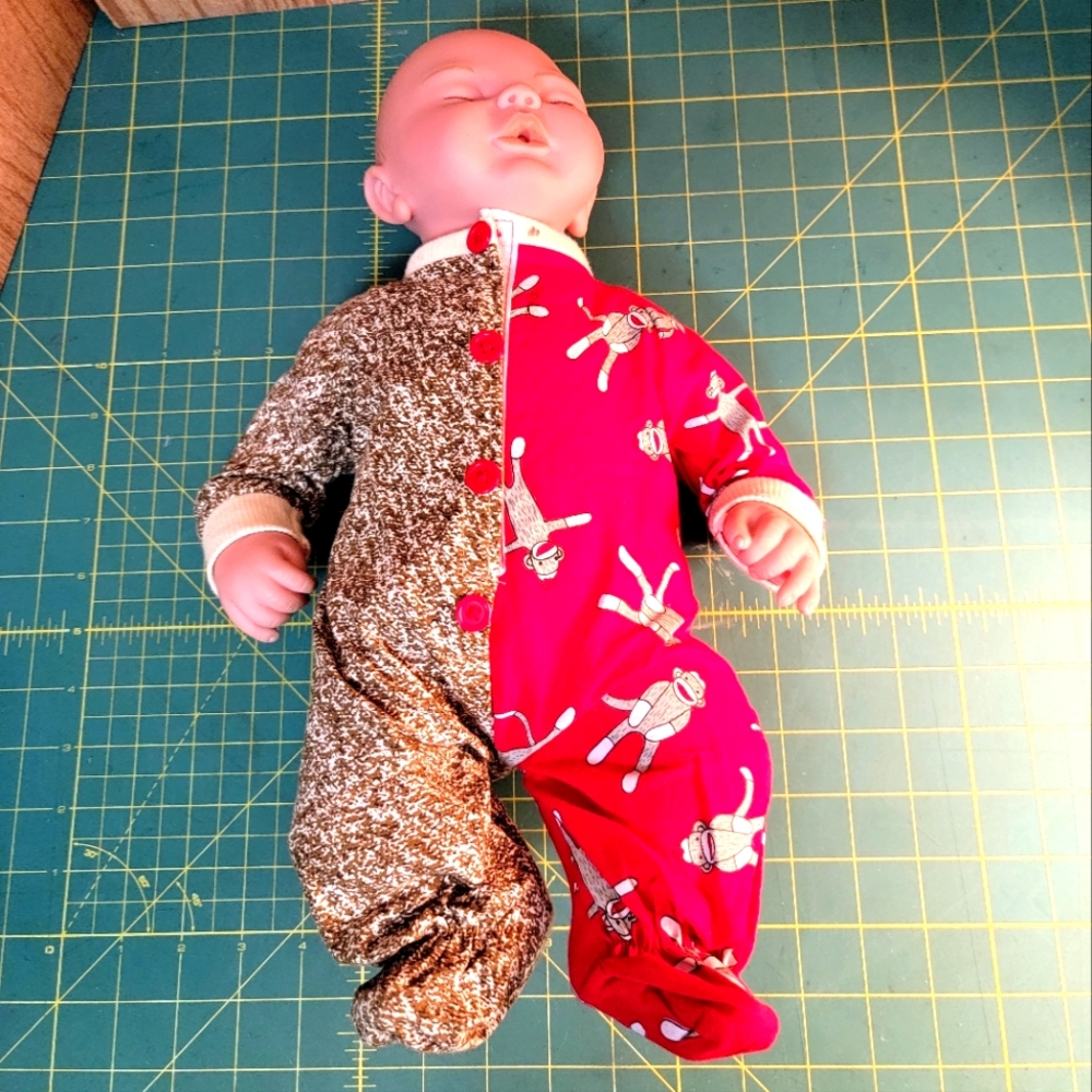 Paradise Galleries 16-inch reborn baby by Angela Andersen Sock Monkey Business.